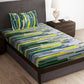 Story@home Grey & White Striped Microfiber 180 TC Bedsheet With Pillow Cover - Swadesiicart