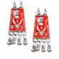 Cardinal Women Red Chocker Necklace & Earrings Jewellery Set - Swadesiicart