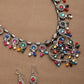 Cardinal Multi-Colored Heart Oxidised Long Jewellery Set