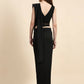 Black Polyester Solid Ready to Wear Saree with stitched Blouse - Nita | Swadesiicart