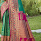 Shree Shyam Fashion Rama Green Banarasi Silk Saree