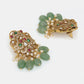 Ruby Raang 22k Gold Polished Long Kundan Heavy Maharani Necklace With Earrings | Swadesiicart