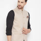 Even Apparels Cream Merino Men Woven Nehru Jacket BF715 | Swadesiicart