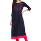 NOZ2TOZ Women's Blue Anarkali Kurta- (1pc set) - Swadesiicart