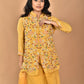 Morchari Women And Hand Embroidery Palazzo Set-Yellow - Swadesiicart