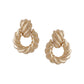 NVR Women Gold Toned Circular Drop Earrings | Swadesiicart