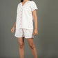 Breathables Women Cotton Night Suit Shirt And Shorts Co-Ord Set I Nightwear | Loungewear Set In Solid Colours