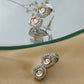Duet Silver and Gold Earrings (Silver) - Ruby Raang - Swadesiicart