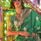 Beautiful Green Handloom Weaving Silk Saree - Emponline | Swadesiicart