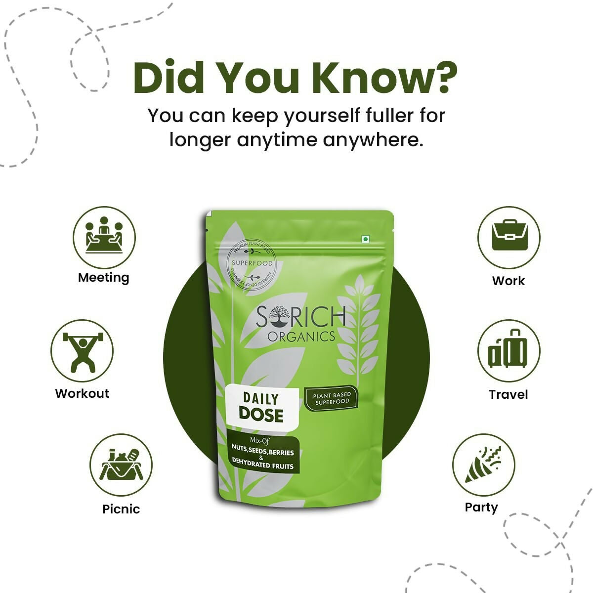 Sorich Organics Daily Dose Mix Nuts, Seeds and Berries - Swadesiicart
