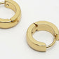 NVR Men's Gold-Polished Stainless Steel Hoop Earrings - Swadesiicart
