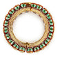 Gold-Polished Green Kundan-Studded Bangle - Ruby Raang - Swadesiicart