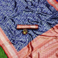 DEIANA'S Beautiful Designer Golden zari Soft Lichi Silk Saree - Blue - Swadesiicart
