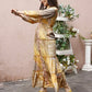 Mustard Crepe Foil Printed Long Dress - Michan | Swadesiicart