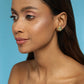 Gold-Toned Silver-Toned Contemporary Studs Earrings - Ruby Raang - Swadesiicart