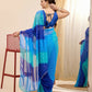 Blue Georgette Designer Printed Ready To Wear Saree - Ibiza | Swadesiicart