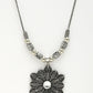 NVR Women's Silver-Toned Decent Floral Shape Pendant with Chain | Swadesiicart