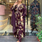 Ethnic Festive Wear Georgette Purple Stitched Suit With Dupatta - Tanisha | Swadesiicart