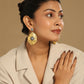 Nuyug 18k Gold-Plated American Diamond Studded Anti Tarnish Contemporary Dangler Earrings | Swadesiicart