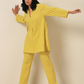 trueBrowns Lime Slub Texture Relax Fit Co-Ord Set - Swadesiicart