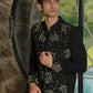 Black Bandhgala With Embroidery – Zardosi Work (Deer) by Hilo Design