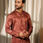 Brown Viscose Designer Embroidery Work Kurta Set - Mahotsav