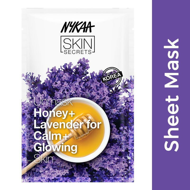 Nykaa Naturals Skin Secrets Exotic Indulgence Honey + Lavender Sheet Mask For Calm & Glowing Skin - Swadesiicart