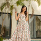 Aayaa Designer Cambric Cotton Printed Full Flaired Gown - Multi Color