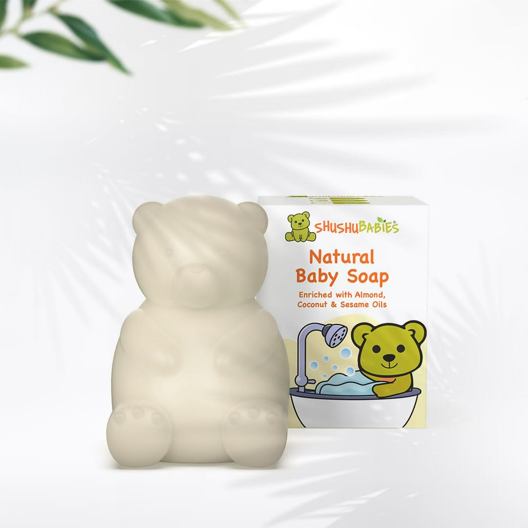 ShuShu Babies Cuddly Bear Natural Baby Soap (under 0-3 Years Baby) - Swadesiicart