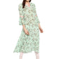 Ahalyaa Women's Yellow Geogette Digital Print Kurta | Swadesiicart