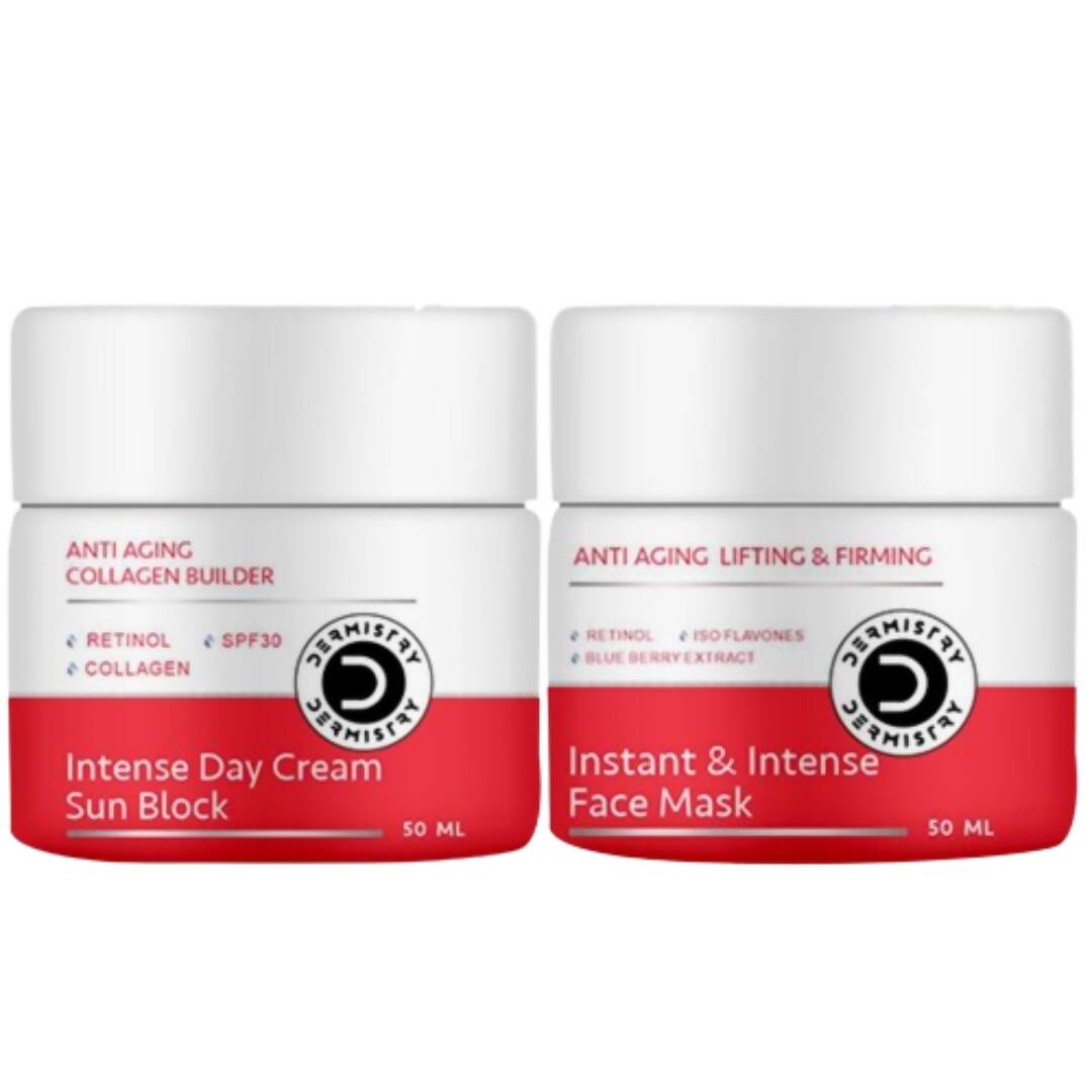 Dermistry Anti Aging Intense Day Cream Sun Block & Instant Intense Face Mask - Swadesiicart