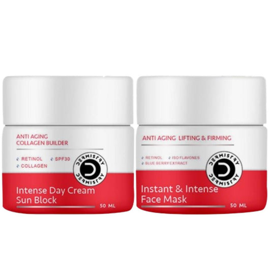 Dermistry Anti Aging Intense Day Cream Sun Block & Instant Intense Face Mask - Swadesiicart