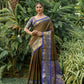 Jyoti Fashion Women's Coffee Kanjivaram Silk Zari Woven Saree with Blouse | Swadesiicart