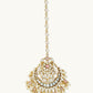 Nuyug 22K Gold-Plated Pearls & Pink Kundan Studded Statement Maang Tikka Head Jewellery | Swadesiicart