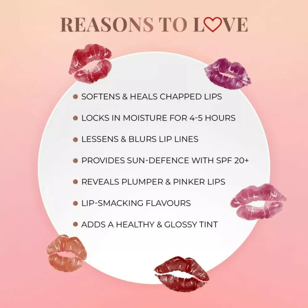 Just Herbs Tinted Lip Balm SPF 20+ Cherry Flavor - Swadesiicart