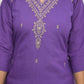 Purple Viscose Silk Embroidery with Thread and sequence Stitched Suit With Dupatta - Tanisha | Swadesiicart