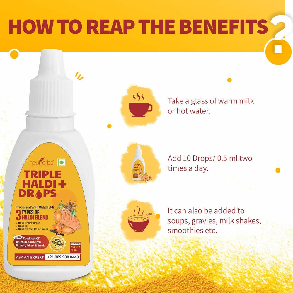 Neuherbs Triple Haldi Plus Drops | Swadesiicart