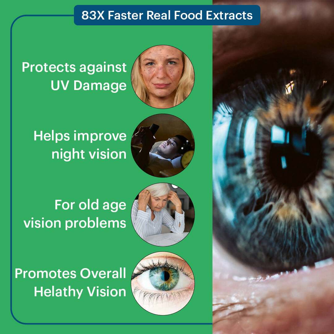 Laurik Organics Plant Based Eye Care Tablets For Improves Vision I For Both Men & Women | Swadesiicart