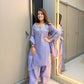 Anaita Lavender Crape Readymade Kurti Set with Beads Sequence Work