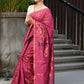 Beatitude Pink Cotton Floral Jamdani Saree