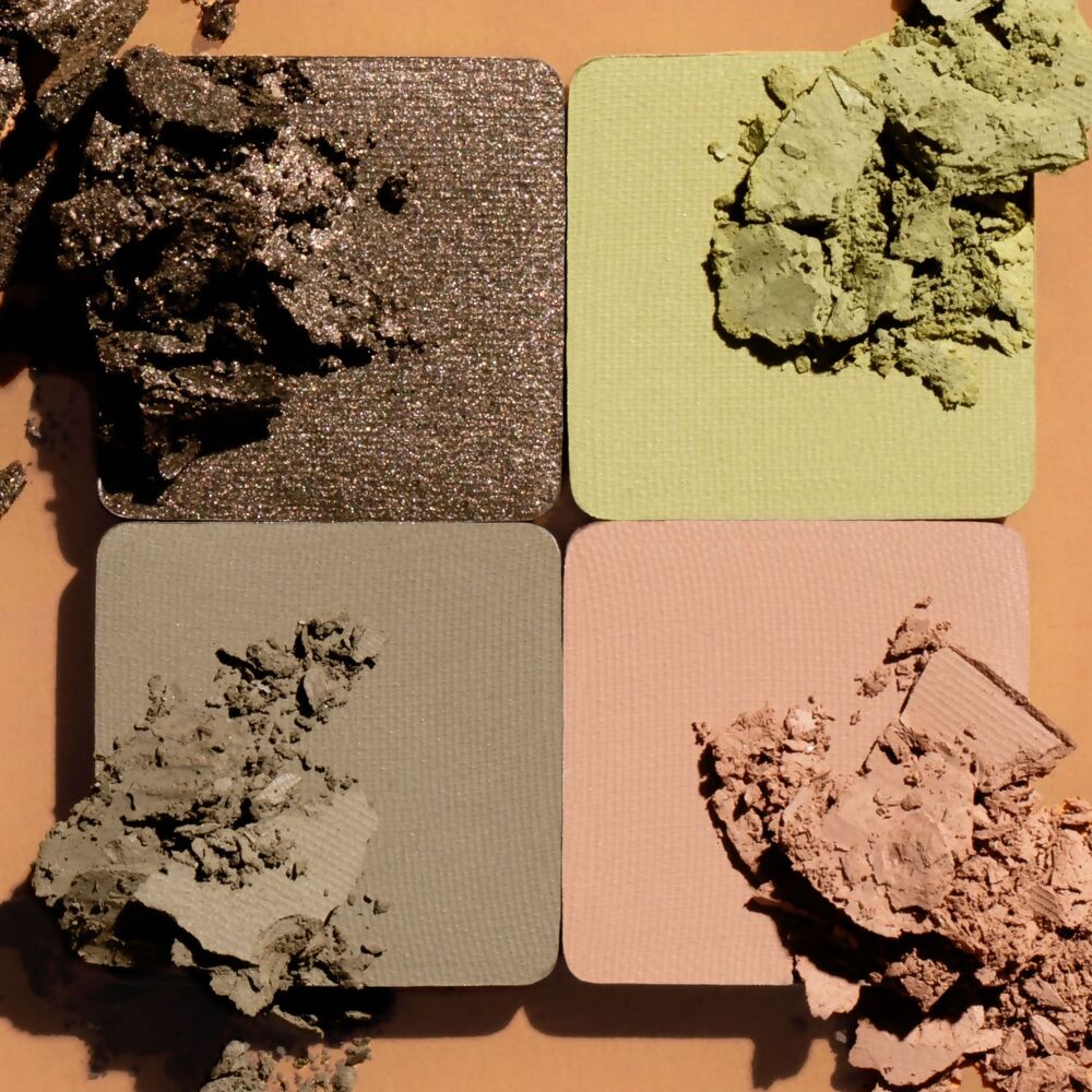 Huda Beauty Glowish Micro Mini Natural Eyeshadow Palette - Moss | Swadesiicart