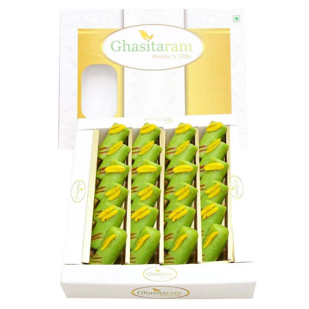 Ghasitaram Kaju Pista Roll Sweets | Swadesiicart