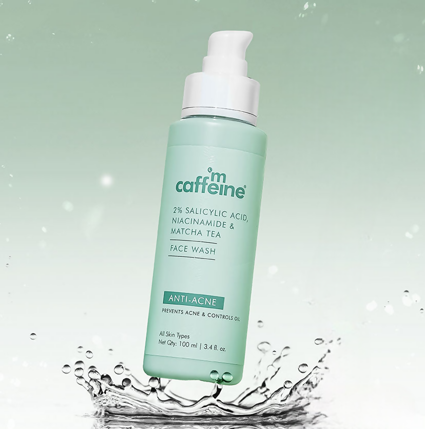 mCaffeine 2% Salicylic Acid Niacinamide & Matcha Tea Face Wash - mCaffeine