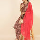 Janasya Women's Brown Crepe Digital Floral Printed Festive Straight Kurta Set | Swadesiicart