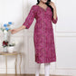 Miravan Womens Magenta Bandhej Printed Rayon Kurti - Swadesiicart