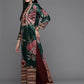 Ahalyaa Women Floral Printed Gotta Patti Velvet Kurta - Green Color | Swadesiicart