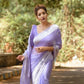 DEIANA'S Beautiful Designer Golden zari Soft Cotton Saree - Lavender - Swadesiicart