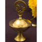 Spillbox Gold-Toned Brass Om Closed Diya Pooja Essential | Swadesiicart
