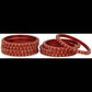 Afast Bridal Wedding & Party Fashionable Colorful Glass Bangle/Kada Set, Pack Of 8 - Red - Afast Enterprises