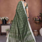 Aastha Fashion Mehndi Linen Weaving Saree